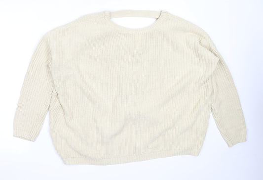 Womens UK Size 14 ASOS Beige Pullover Jumper
