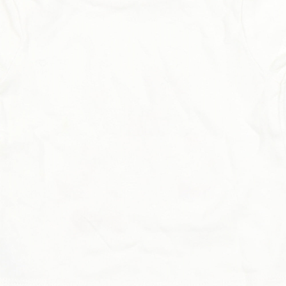 George Girls White 100% Cotton Basic T-Shirt Size Newborn Round Neck - Bambi, Disney