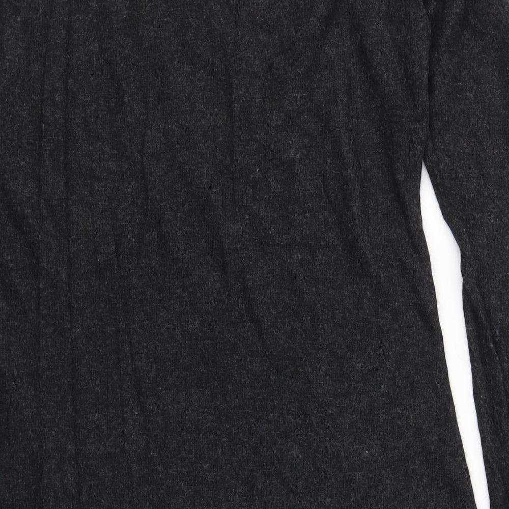 EAST Womens Grey Round Neck Viscose Pullover Jumper Size M