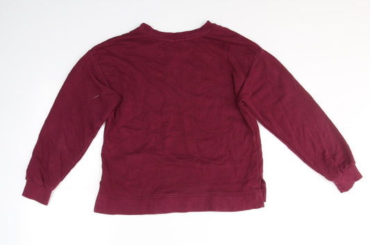 Bershka Womens Red  Polyester Pullover Sweatshirt Size M   - bad morning