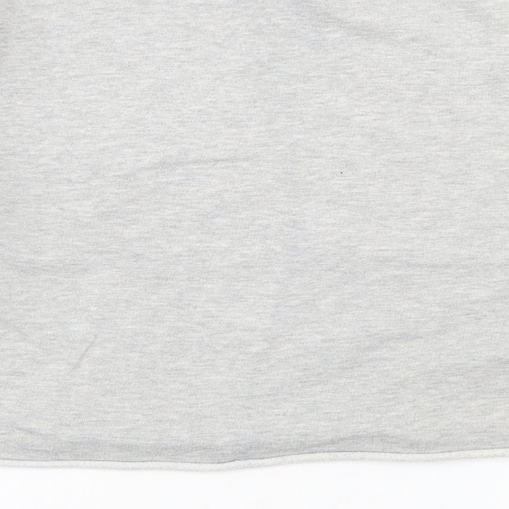 Miss Sefridge Womens Grey Cotton Pullover Sweatshirt Size 14 - Cropped