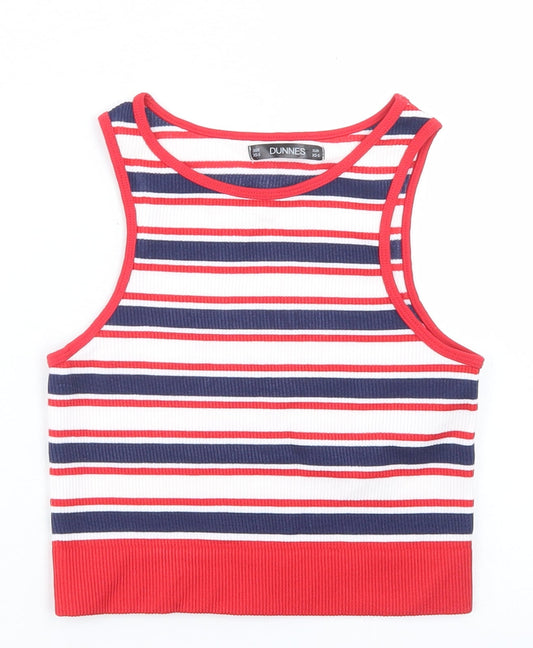 Womens UK Size XS Dunnes Stores Multicoloured Cropped Tank