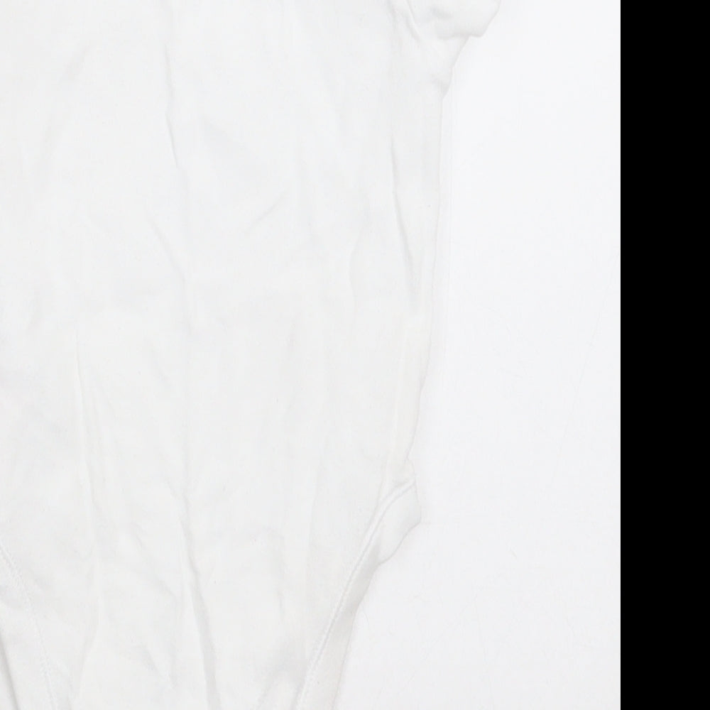 F&F Baby White Cotton Babygrow One-Piece Size 9-12 Months Button