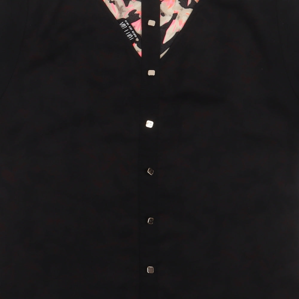 Womens UK Size 10 Poppy Lux Pink Basic Blouse