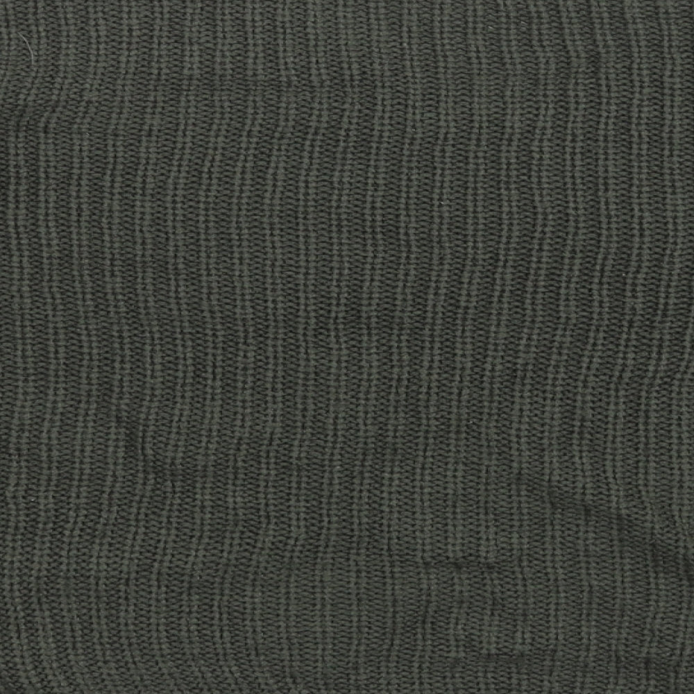 Primark Womens Green V-Neck Acrylic Pullover Jumper Size M