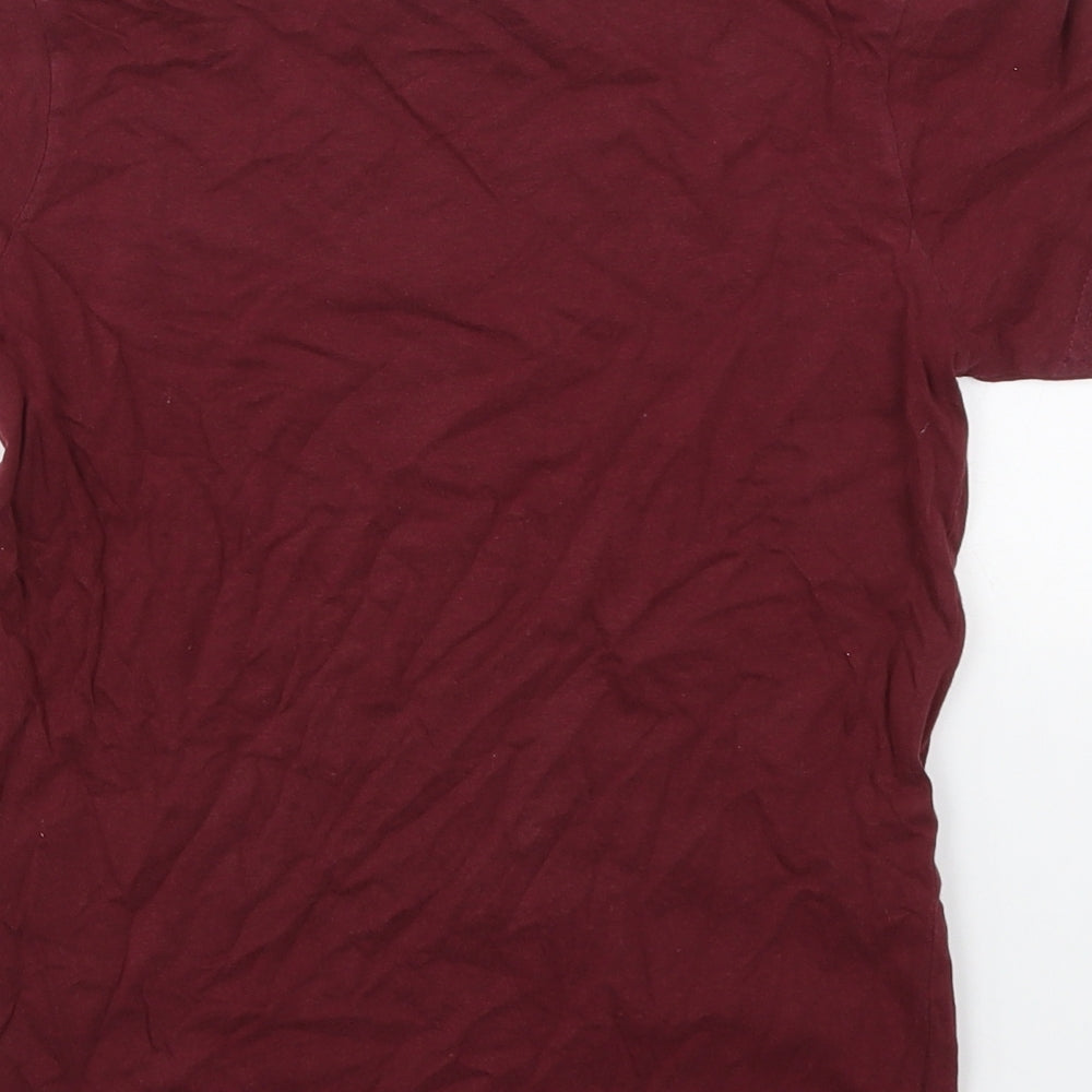 George Boys Red Cotton Basic T-Shirt Size 10-11 Years Crew Neck Pullover - LA Urban Vibes