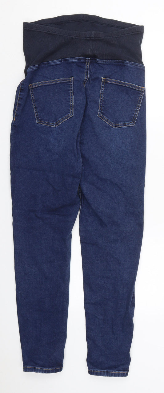 TU Womens Blue Cotton Skinny Jeans Size 14 L20 in Regular