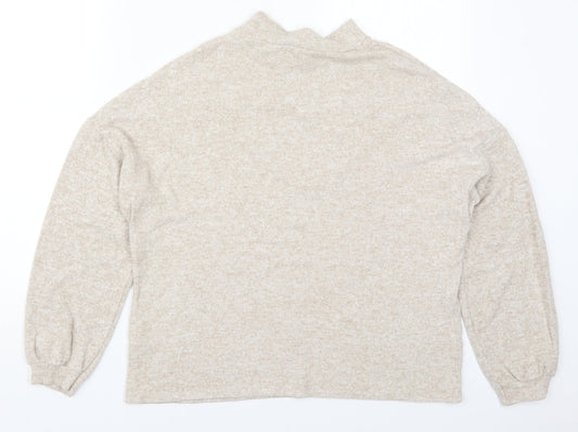 Womens UK Size M Savior Beige Pullover Jumper