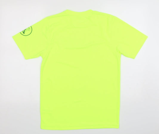 Awdis Mens Green Polyester Pullover T-Shirt Size S Round Neck Pullover