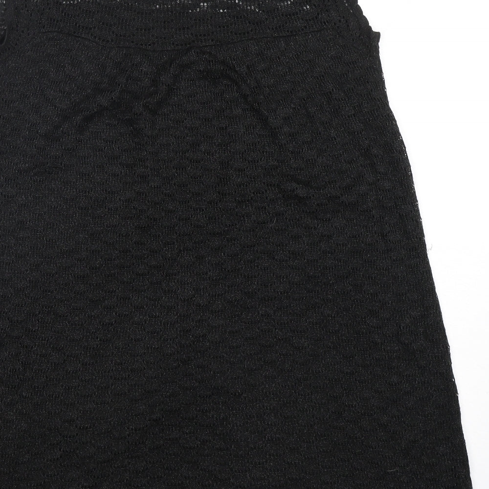 Influence Womens Black Round Neck Acrylic Vest Jumper Size M