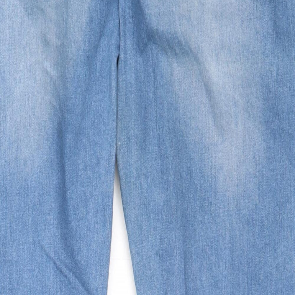 Lottie Womens Blue Cotton Straight Jeans Size 12 L26.5 in Regular Button