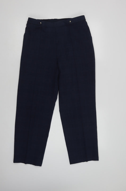 Womens UK Size 12 Marks and Spencer Regular Fit Dress Pants Blue Trousers