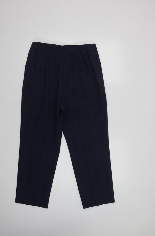 Womens UK Size 12 Marks and Spencer Regular Fit Dress Pants Blue Trousers