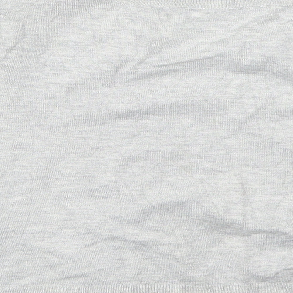 Brand and care label for George women’s grey v-neck viscose cardigan jumper, size UK 12