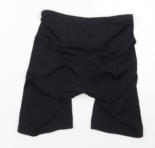 Preworn Mens Black  Nylon Biker Shorts Size M L6 in Regular