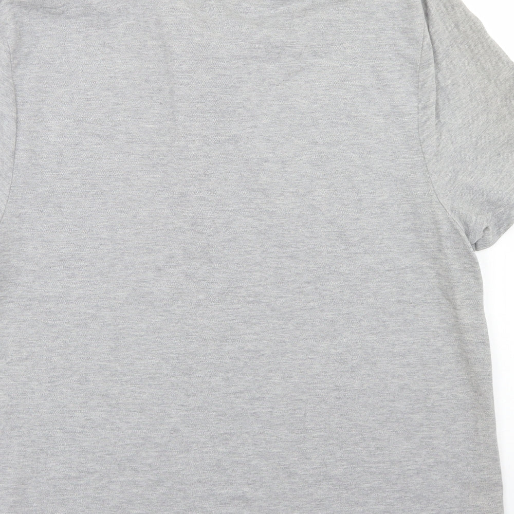 ASOS Mens Grey Cotton Polo Size XL Collared Button