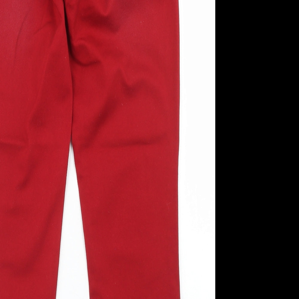 Cotton Brothers Womens Red Cotton Skinny Jeans Size XS L24 in Regular Button