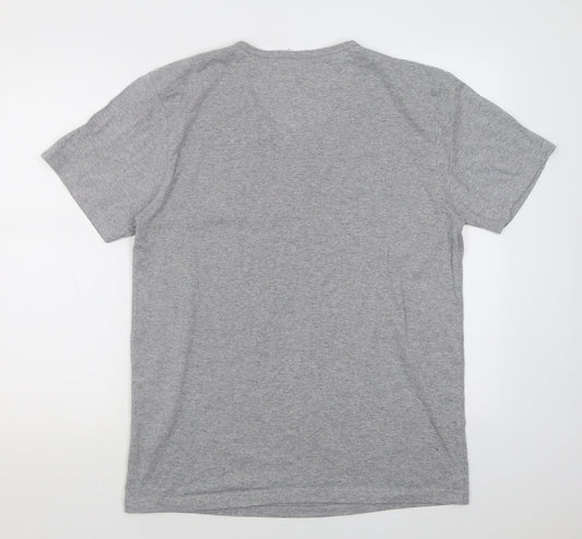 Womens UK Size L Preworn Grey Basic T-Shirt