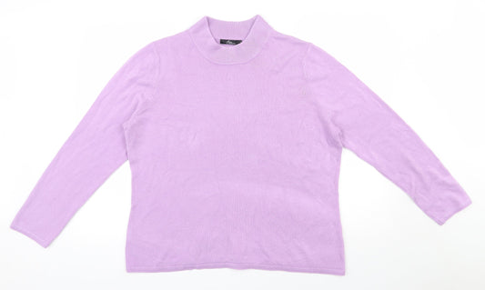 Womens UK Size L bm Collection Purple Pullover Jumper