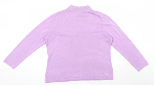 Womens UK Size L bm Collection Purple Pullover Jumper