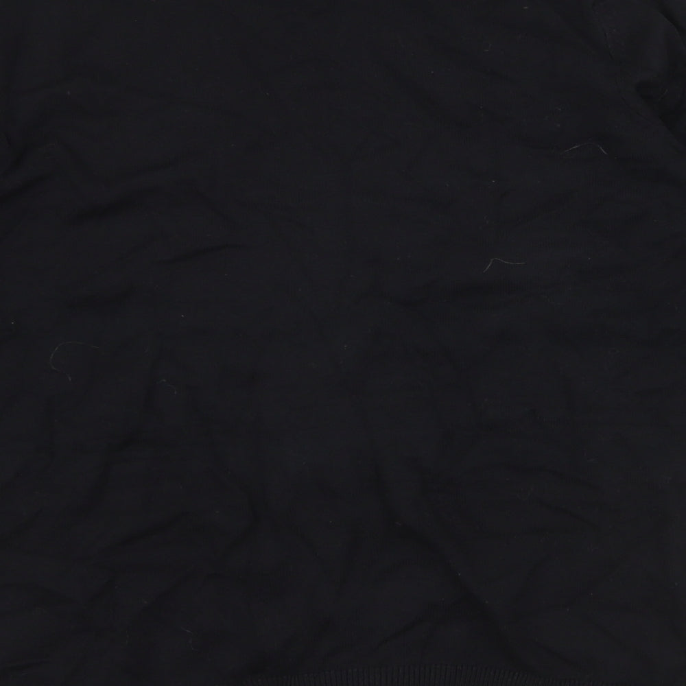 Brand and care label for Dunnes women’s black high neck viscose jumper, size S
