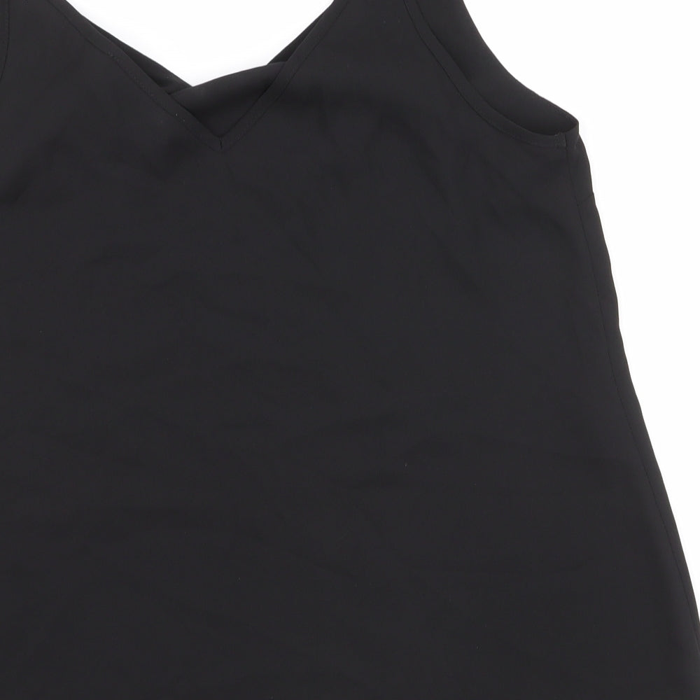 Brand and care label for Primark women’s black camisole tank, size UK 10, v-neck