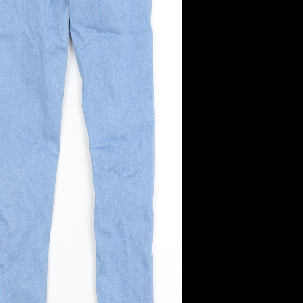 Topshop Womens Blue Polyester Skinny Jeans Size 26 in L32 in Regular