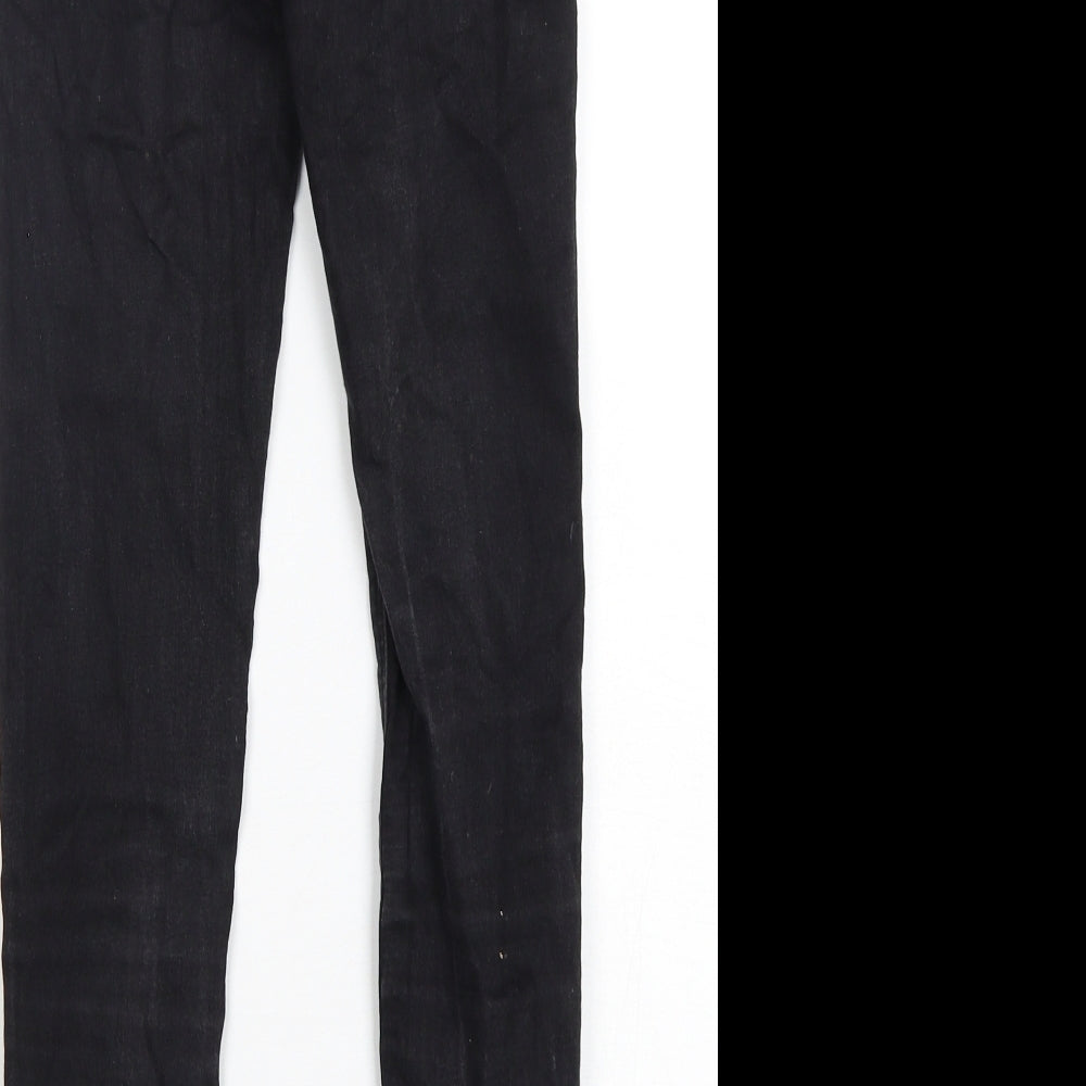 Toshop Womens Black Cotton Skinny Jeans Size 24 in L28 in Regular