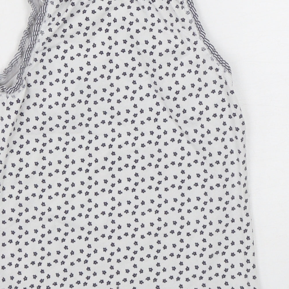 NEXT Girls Multicoloured Floral Cotton Basic Tank Size 5-6 Years Round Neck
