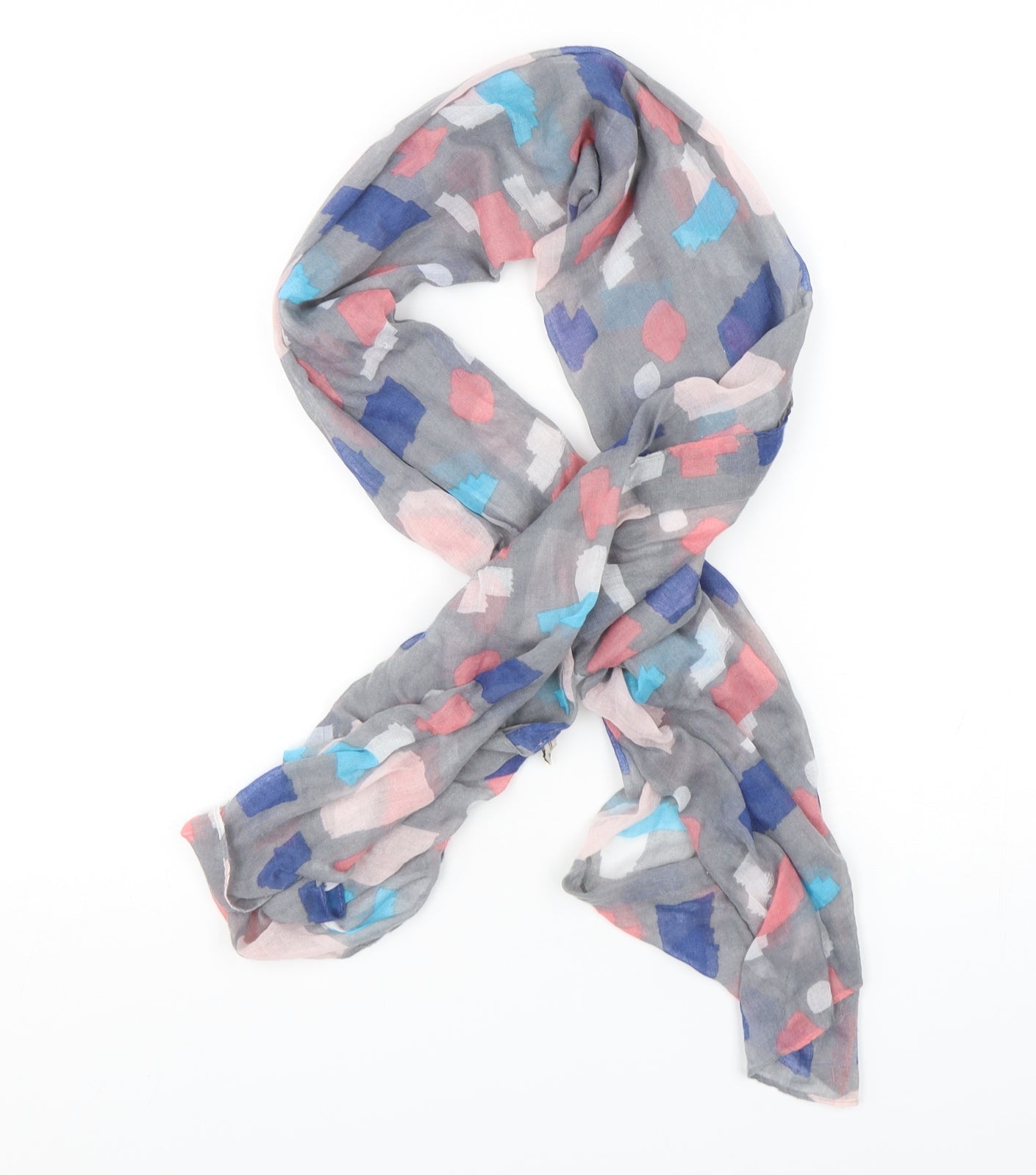 Preworn Womens Multicoloured Geometric Polyester Scarf