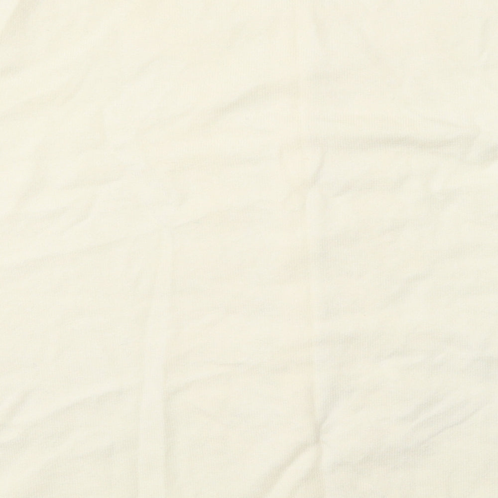 Charter Club Womens Ivory Round Neck Floral Polyester Cardigan Jumper Size L