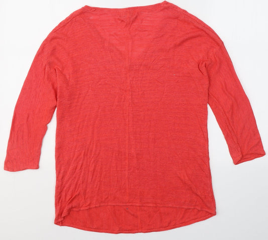 Womens UK Size M Monsoon Red Basic T-Shirt