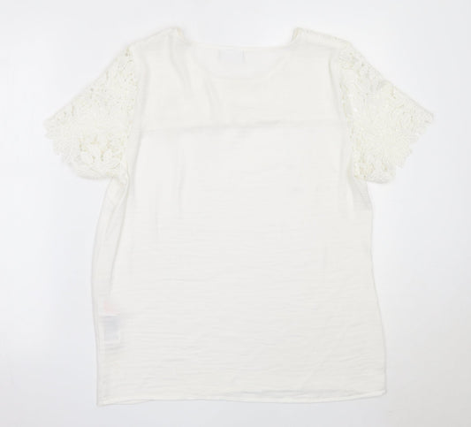 Womens UK Size M VILA Ivory Basic Blouse