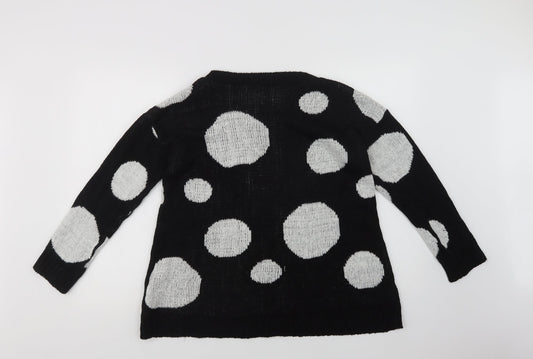 Womens UK Size M Peacocks Black Pullover Jumper