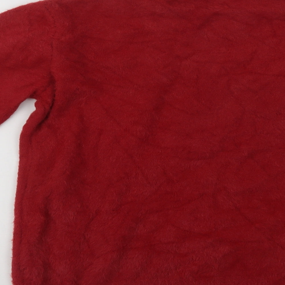 Womens UK Size M Preworn Red Shrug Jumper