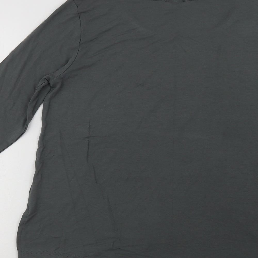 Womens UK Size M Rainbow Grey Basic Blouse