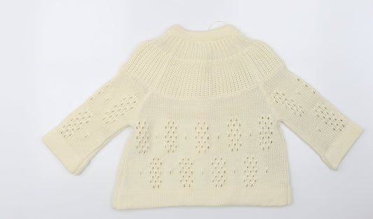 Womens UK Size 14 E-vie Ivory Cardigan Jumper