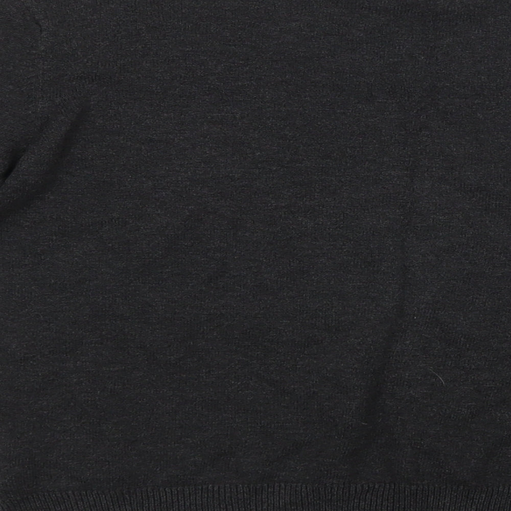 Debenhams Boys Grey V-Neck Cotton Pullover Jumper Size 9-10 Years - School Wear
