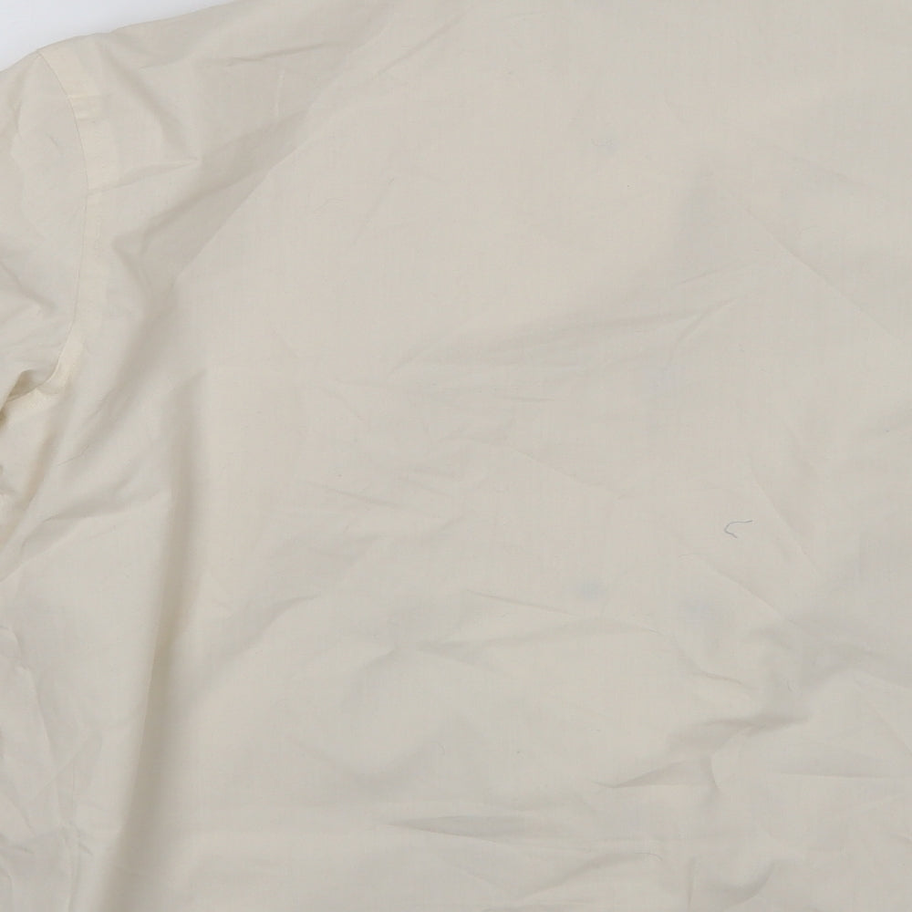Brand and care label for Damart women’s ivory jacket, size UK 14, snap