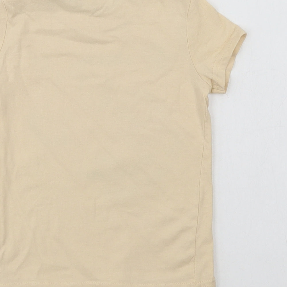 Disney Baby Baby Beige Cotton Basic T-Shirt Size 3-6 Months Crew Neck Snap - The Lion King