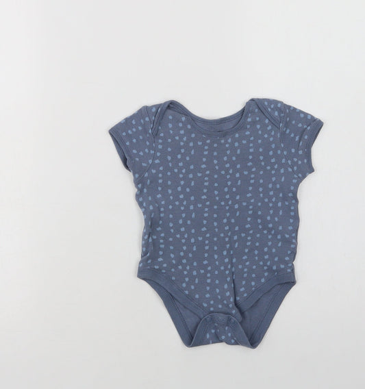 Primark Baby Blue Animal Print Cotton Romper One-Piece Size 12-18 Months Snap