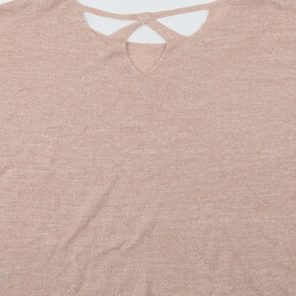 Womens UK Size 14 Marks Pink Basic Blouse