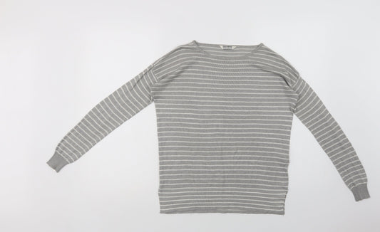 Womens UK Size S Pull & Bear Grey Pullover Jumper