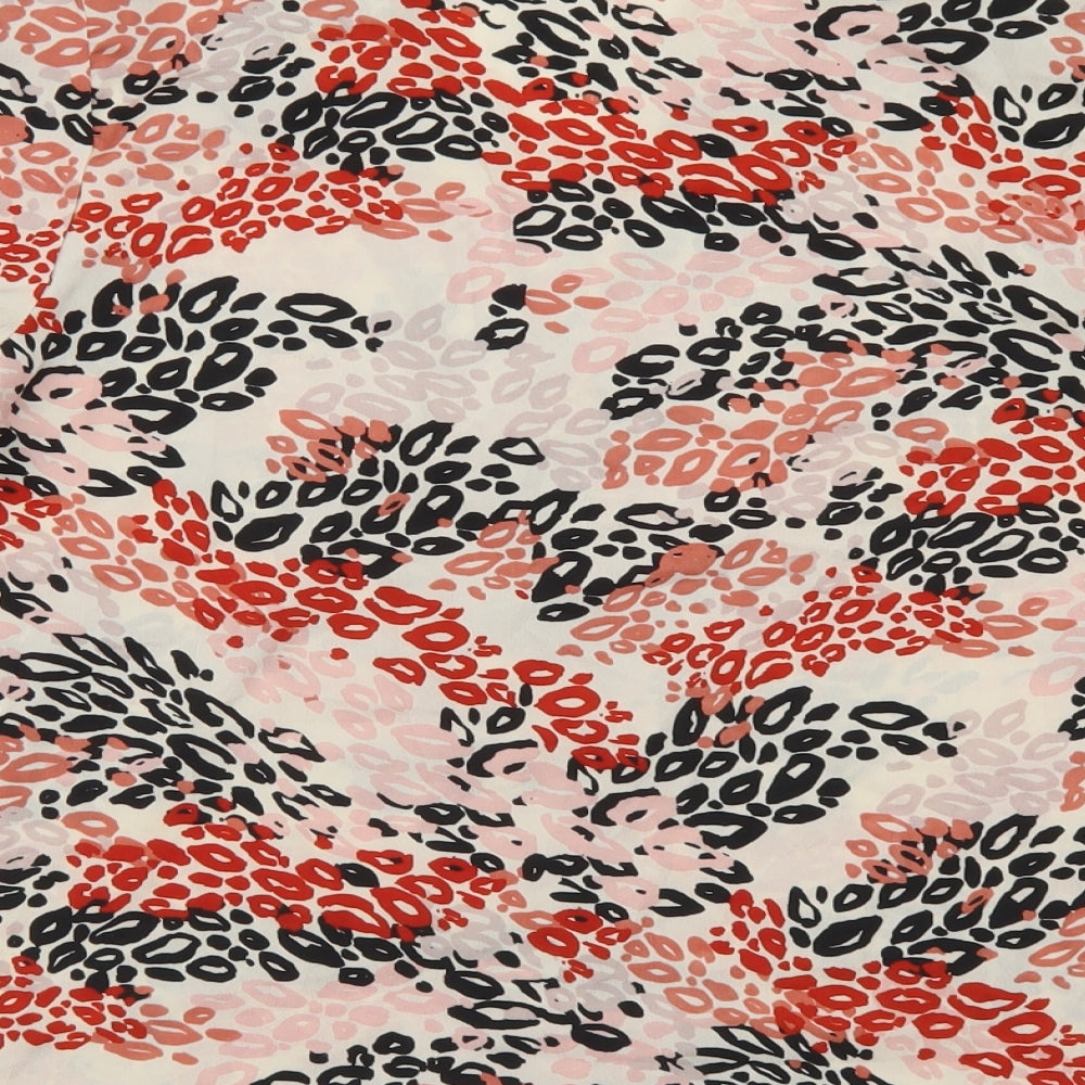 Quiz Womens Multicoloured Animal Print Polyester Basic Blouse Size 12 Collared