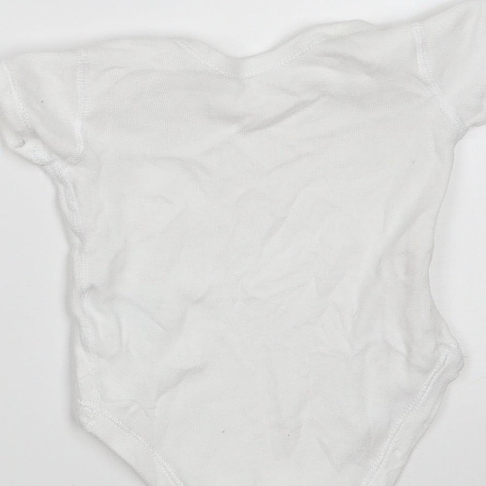 Matalan Baby White 100% Cotton Babygrow One-Piece Size 0-3 Months Button