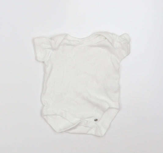 Matalan Baby White 100% Cotton Babygrow One-Piece Size 0-3 Months Button