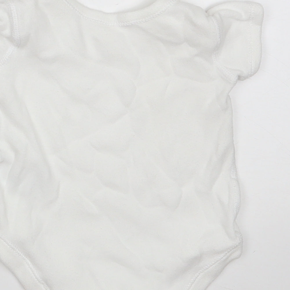Matalan Baby White 100% Cotton Babygrow One-Piece Size 0-3 Months Button