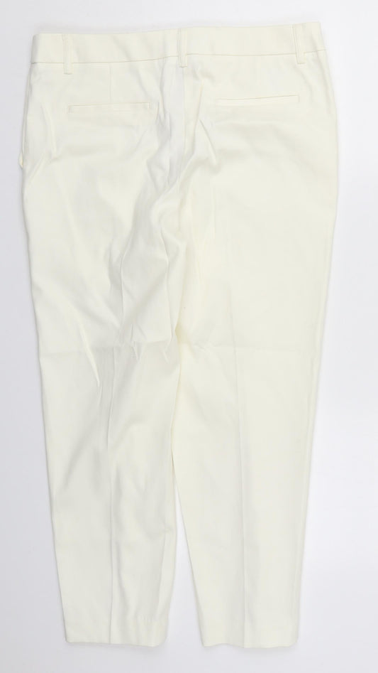 Womens UK Size 12 NEXT Regular Fit Ivory Trousers