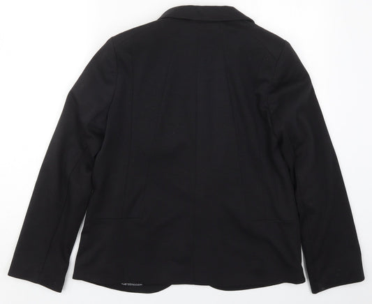Back view of Wallis women’s black polyester jacket blazer, size UK 12