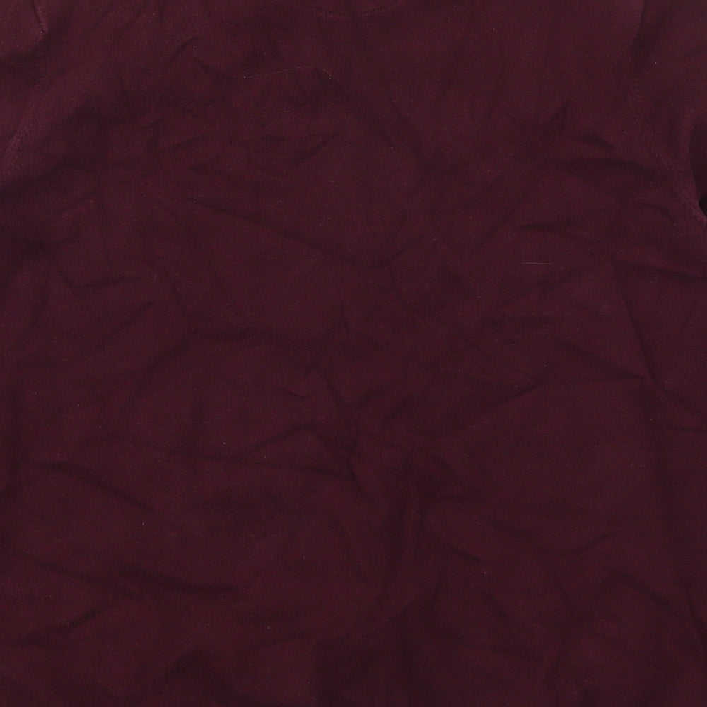 Burton Mens Purple Collared Cotton Pullover Jumper Size L